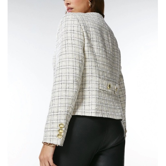 Karen Millen Boucle Military Button Jacket size 6 - Picture 3 of 4
